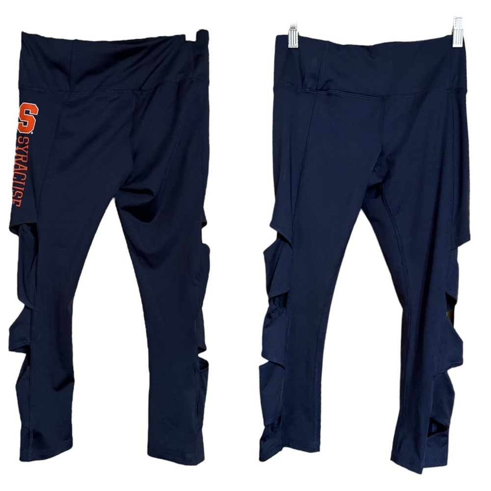 Syracuse University Cut Out Sides Capri Leggings Sz S EUC Low Rise